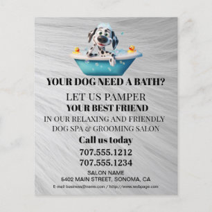 Dog grooming business personalised flyer