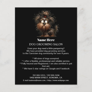 Dog grooming business personalised flyer