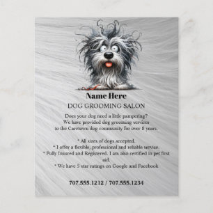 Dog grooming business personalised flyer