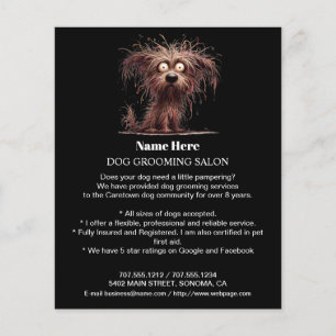 Dog grooming business personalised flyer