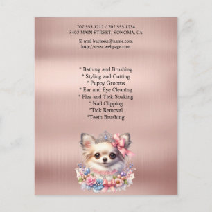 Dog grooming business personalised flyer