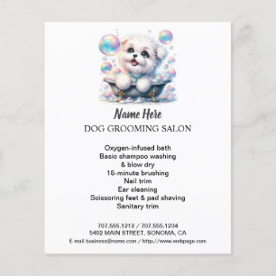 Dog grooming business personalised flyer