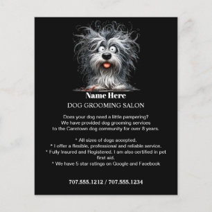 Dog grooming business personalised flyer