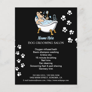 Dog grooming business personalised flyer