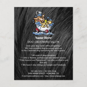 Dog grooming business personalised flyer