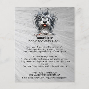 Dog grooming business personalised flyer