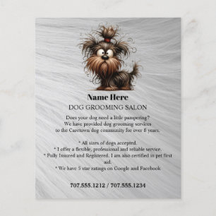 Dog grooming business personalised flyer
