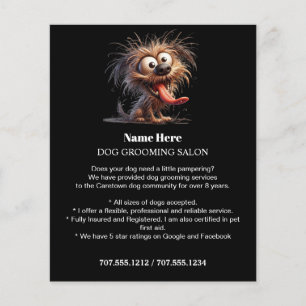 Dog grooming business personalised flyer
