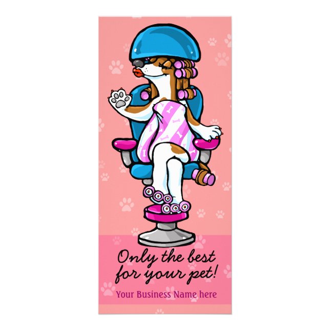 Dog Grooming Business Service promo advertising Rack Card (Front)