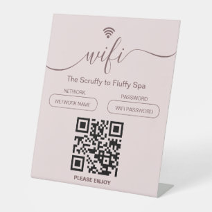 Dog Grooming Business Sign Free WiFi Pedestal Sign