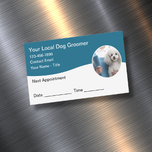 Dog Grooming Customer Magnetic Appointment Cards