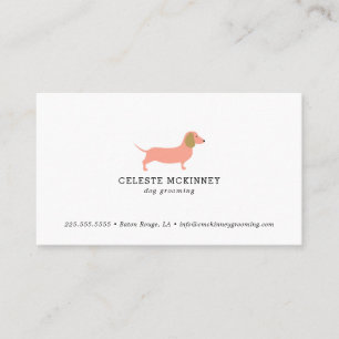 Dog Grooming Dachshund Business Card