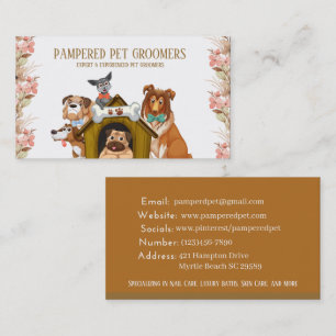Dog Grooming Dog Spa Business Card