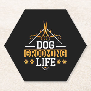 Dog Grooming Life Pet Groomer Pet Salon Fur Artist Paper Coaster