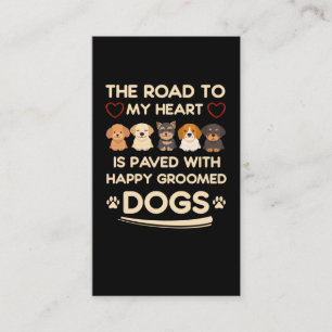 Dog Grooming Love Animal Dog Groomer Business Card