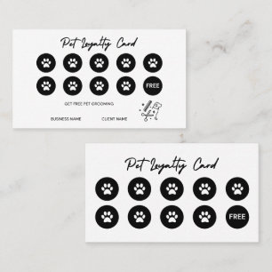 Dog Grooming Loyalty Card
