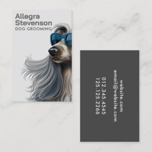 Dog Grooming Modern Simple Typography Business Card