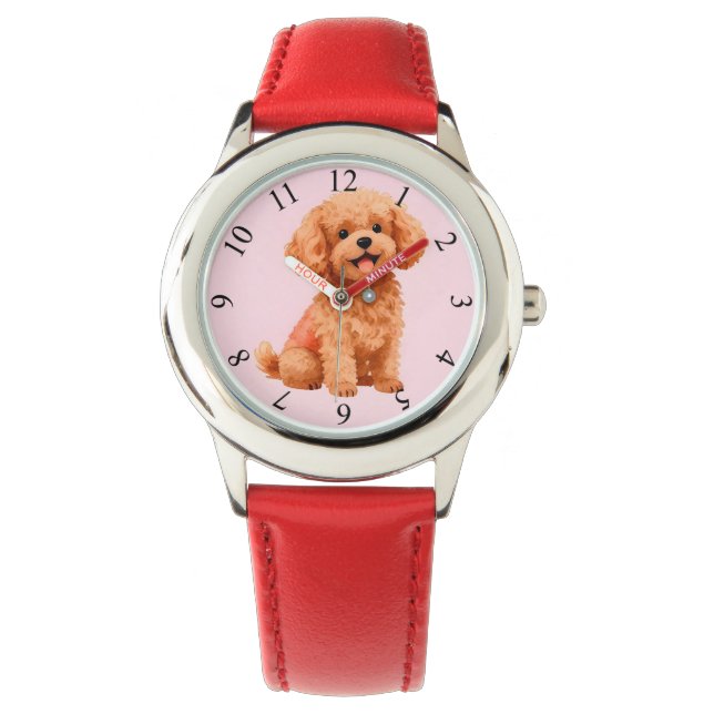 Dog Grooming Personalised Modern Collection Watch (Front)