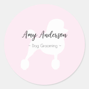 Dog Grooming Personalized  Classic Round Sticker