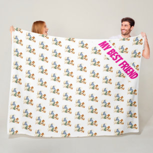 Dog Grooming Personalized Gold Elegant Collection Fleece Blanket