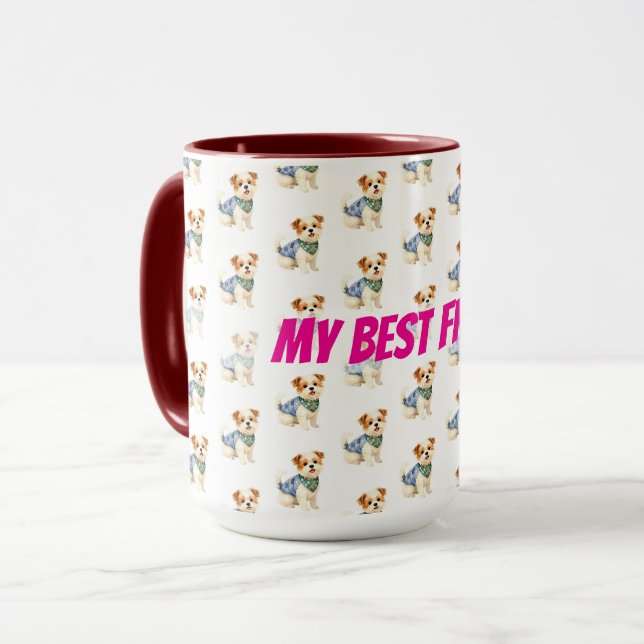 Dog Grooming Personalized Gold Elegant Collection Mug (Front Left)