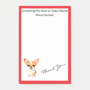 Dog Grooming Personalized Luxury Trendy Collection Post-it Notes