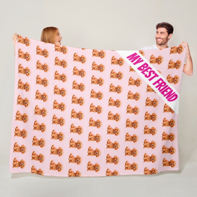 Dog Grooming Personalized Modern Collection Fleece Blanket (In Situ)