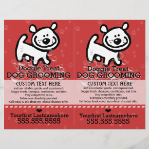 Dog Grooming.Pet Groomer.2 for 1.Customisable. Flyer