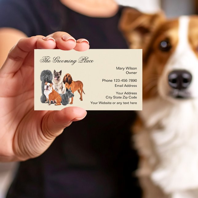 Dog Grooming Professional Services Business Card (Creator Uploaded)