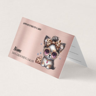 Dog grooming salon Appointment Business Card