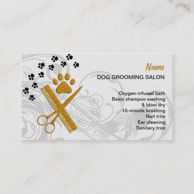 Dog grooming Salon Business Card (Front)
