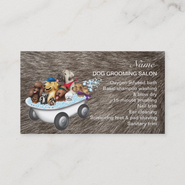 Dog grooming Salon Business Card (Front)