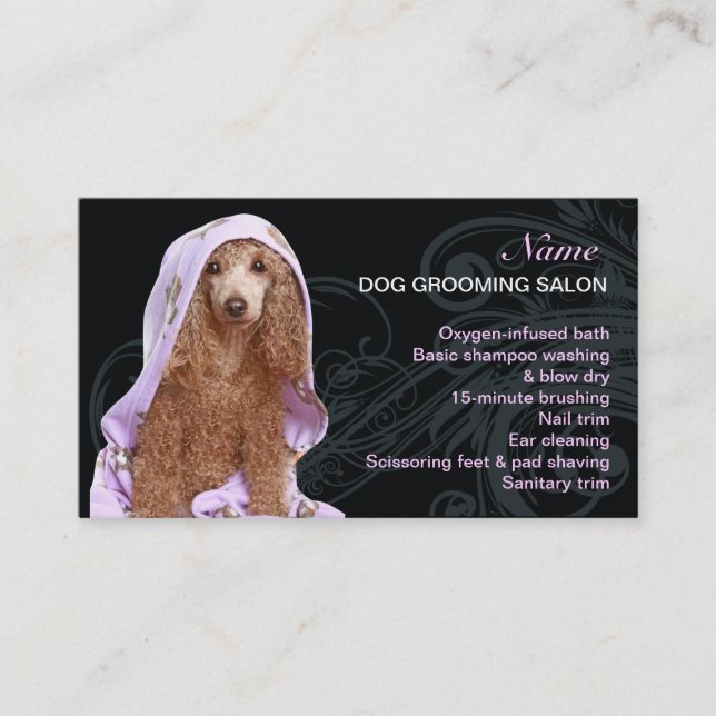 Dog grooming Salon Business Card (Front)