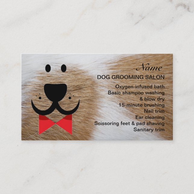 Dog grooming Salon Business Card (Front)