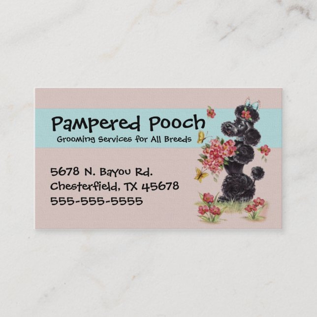 Dog Grooming Services Business Card (Front)