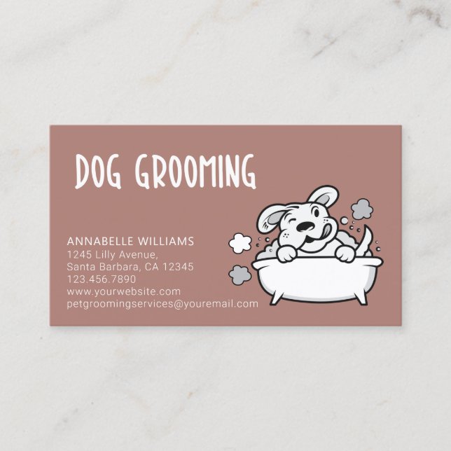 Dog Grooming Services  Business Card (Front)