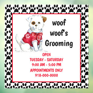 Dog Grooming Services / Hours Storefront 