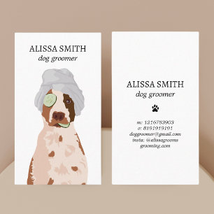 Dog Grooming Spa Funny Aesthetic Business Card