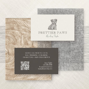 Dog Grooming Trainer Walking Sitting Business Card