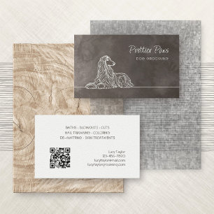 Dog Grooming Trainer Walking Sitting Business Card