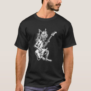Dog Guitarist Guitar - Chinese Crested Dad Mum T-Shirt