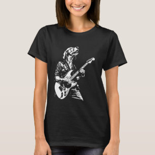 Dog Guitarist Guitar - English Foxhound Dad Mum T-Shirt