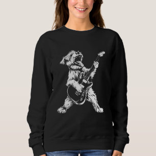 Dog Guitarist Guitar - Wheaten Terrier Dad Mum Sweatshirt