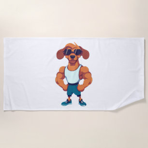 Dog Gym Beach Towel