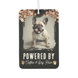 Dog Hair and Coffee Funny Pet Photo Car Air Freshener