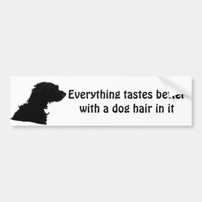 Dog hair bumper sticker (Front)