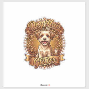 Dog Hair Is Glitter Fluffy Gold Ribbon_1