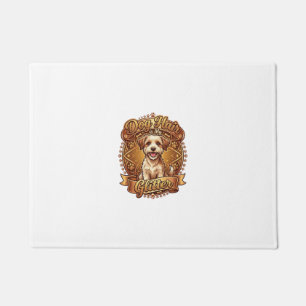 Dog Hair Is Glitter Fluffy Gold Ribbon_1 Doormat