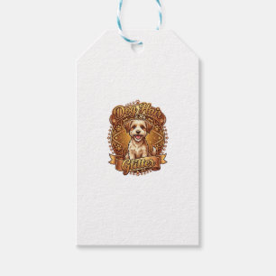 Dog Hair Is Glitter Fluffy Gold Ribbon_1 Gift Tags