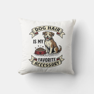 Dog Hair Shirt Vintage Engraving Funny Dog Lover D Cushion